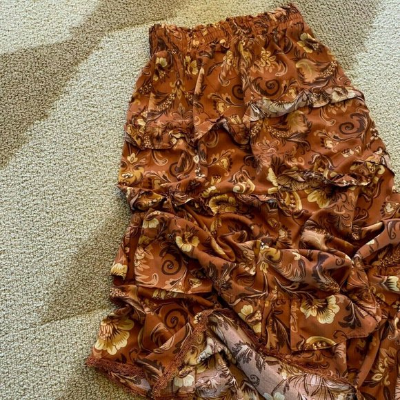 New Bohemian Floral Midi Maxi Festival Skirt - Picture 5 of 8